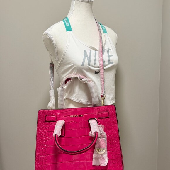 Michael Kors Dillon Embossed Crocodile Large Tote - Picture 3 of 5